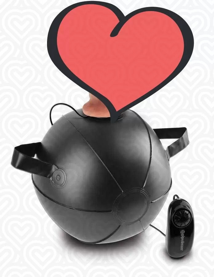 Мини мяч с вибромассажером и съемной насадкой Vibrating Mini Sex Ball