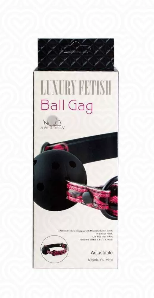 Кляп перфорированный BALL GAG /черно-красный/