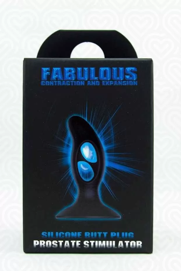 Стимулятор простаты FABULOUS L-9,5см D-3см /черный/