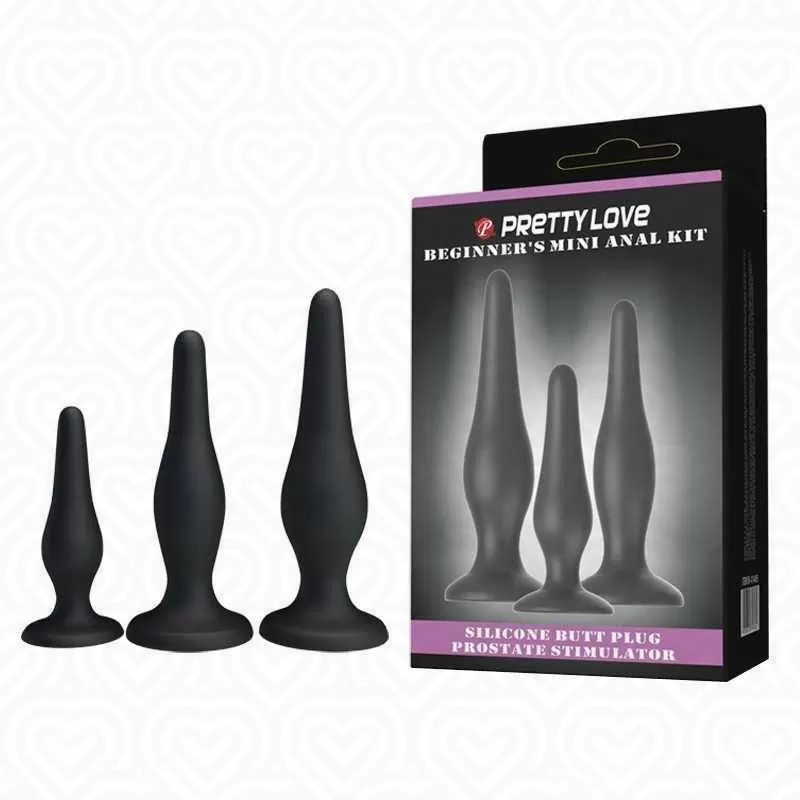 Набор анальных втулок BEGINNER s MINI ANAL Kit 3шт /черный/