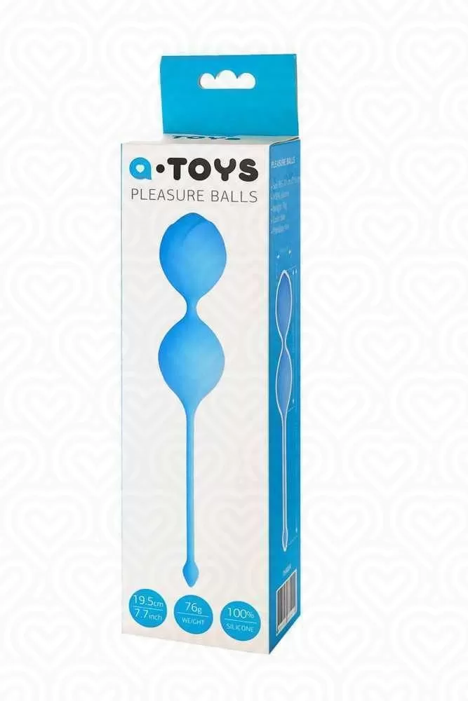 Вагинальные шарики ToyFa A-Toys, D-3,5см силиконовые /голубые/