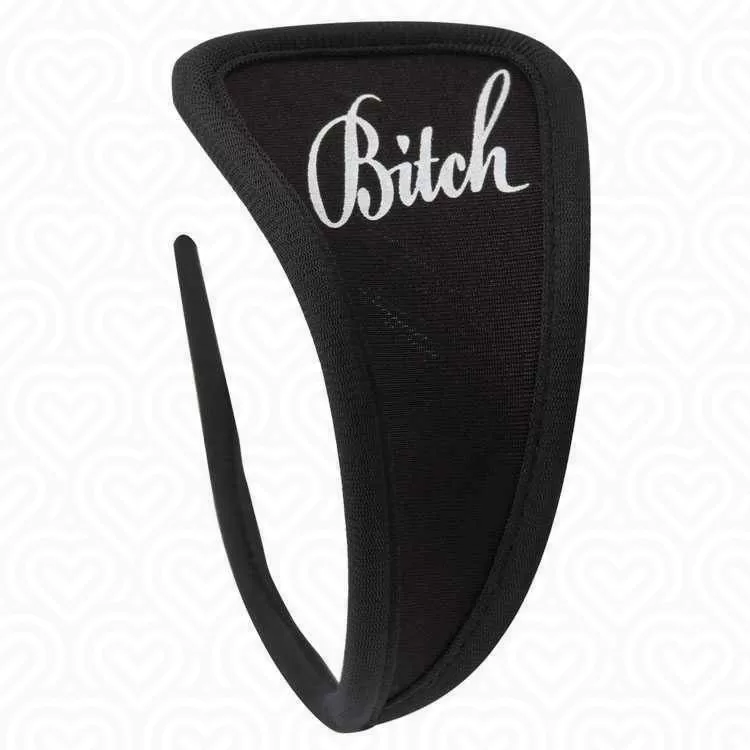 Вибростимулятор клитора с трусиками Strapless Thong Bitch /черный/