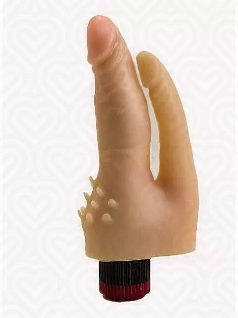 Вибратор двойной Love Toy БИОКЛОН L=17см /телесный/