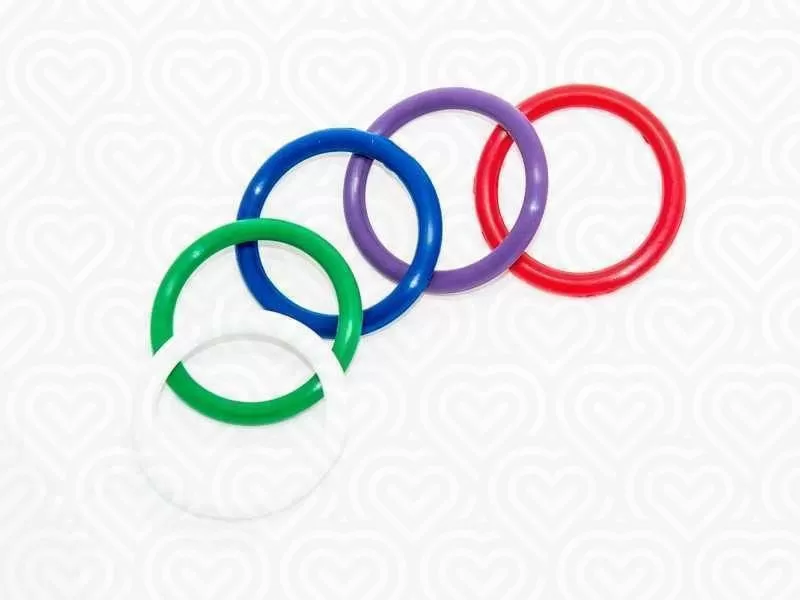 Набор эрекционных колец RAINBOW Silicon D-4см