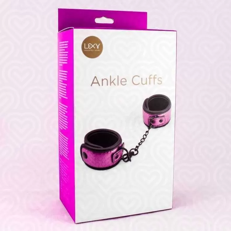 Оковы на ноги ANKLE CUFFS /черно-розовый/
