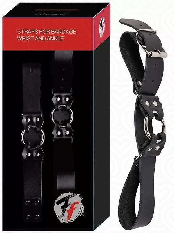 Бандаж руки и ноги Straps for bandage wrist and ancle кожаный черный