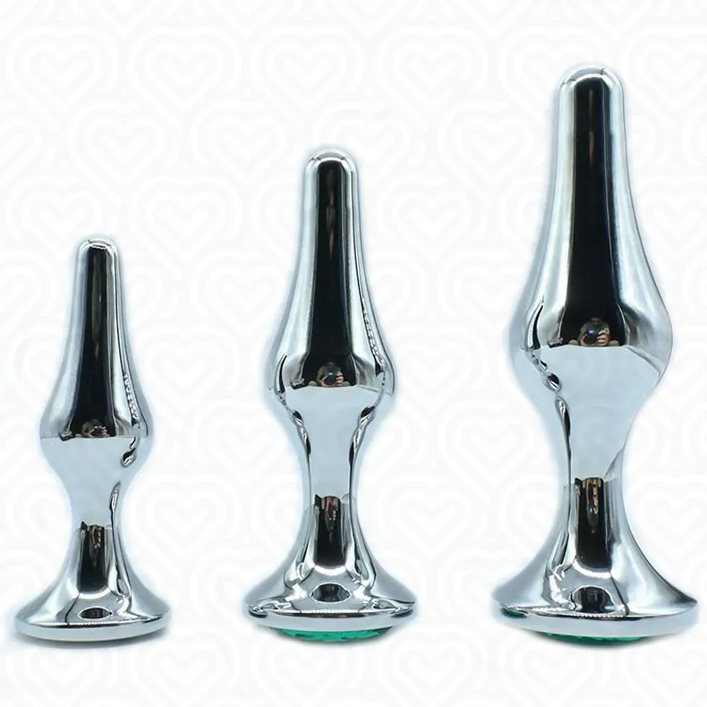 Анальная втулка Metal КОНУС Medium SILVER D-3см L-10см