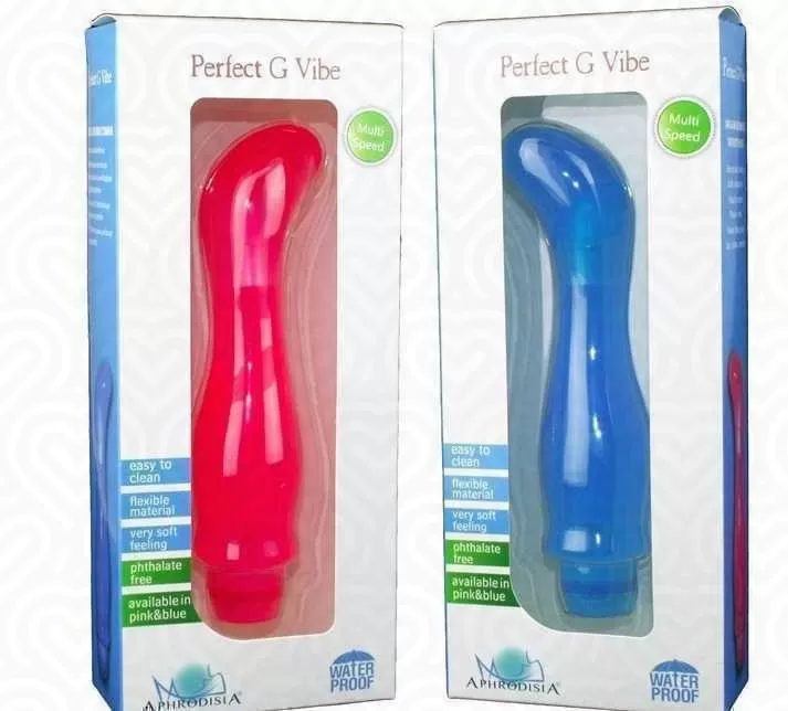 Вибратор PERFECT G-vibe гелевый /голубой/