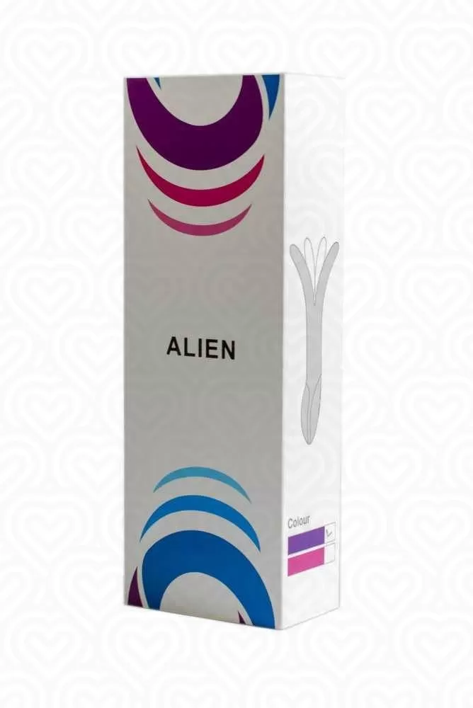 Вибромассажер ALIEN анатомический типа G-Vibe три мотора+Usb заряд /сливовый/