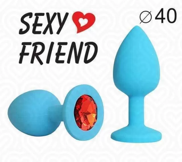 Втулка анальная SEXY FRIEND с красным стразом
