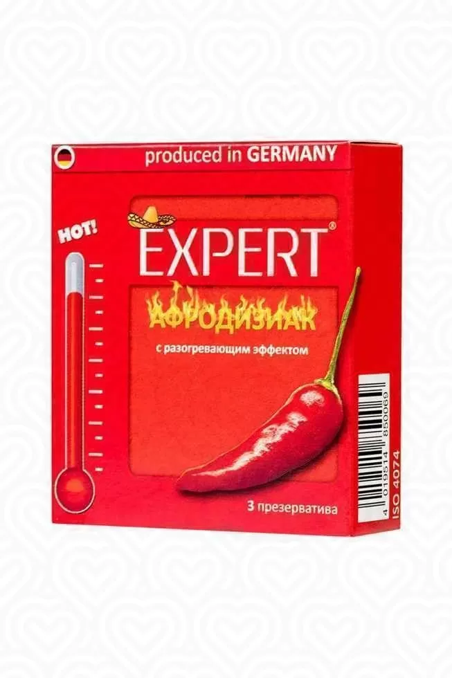 Презервативы Expert "АФРОДИЗИАК" возбуждающие с разогревающим эфектом