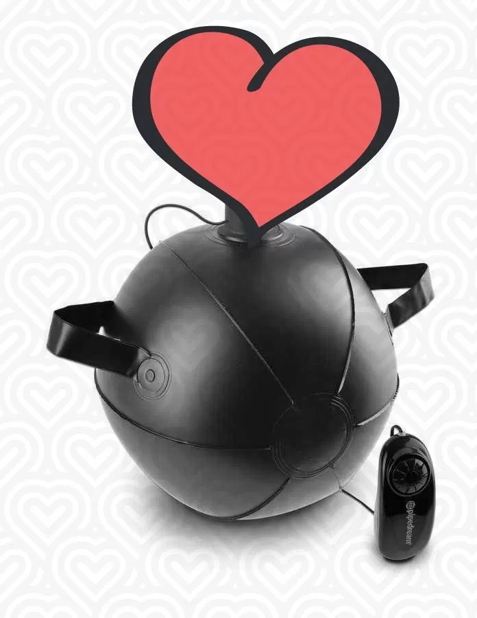 Мини мяч с вибромассажером и съемной насадкой Vibrating Mini Sex Ball