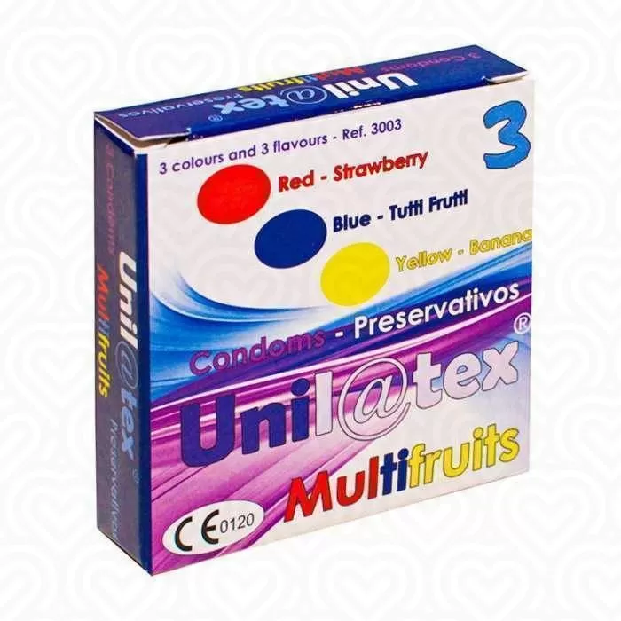 Презервативы UNILATEX Multifrutis ароматизированные, цветные 3шт