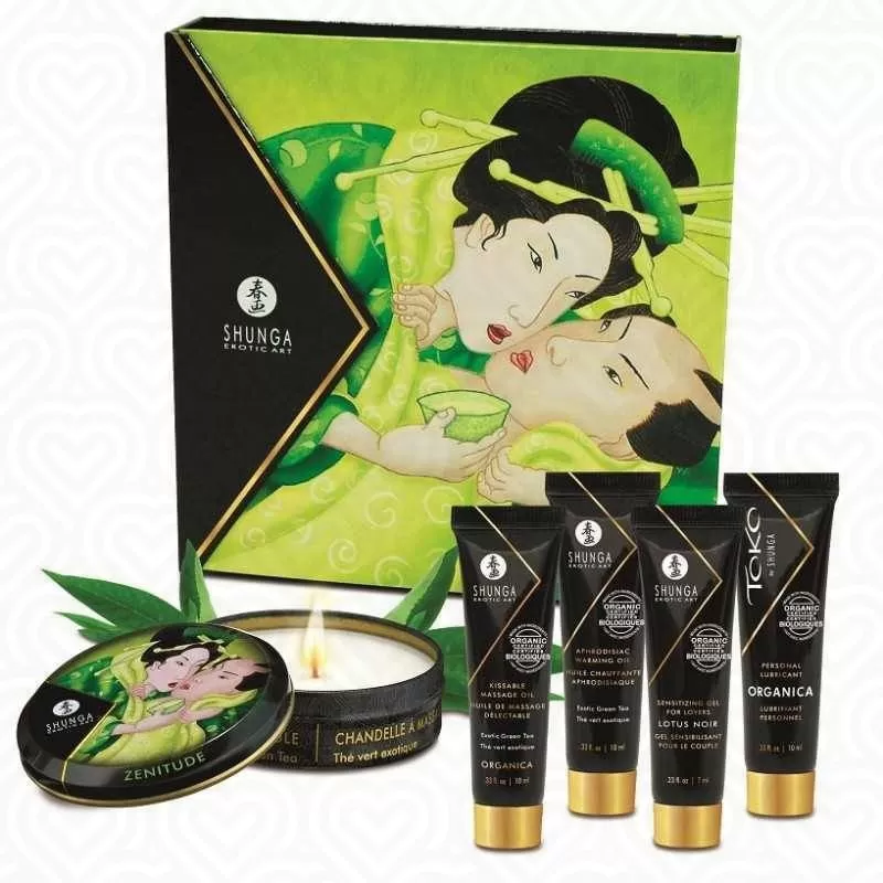 Набор подарочный Shunga GEISHA s SECRET Экзотический зеленый чай 5 предметов, серия Органика