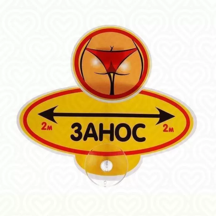Табличка на присоске "Занос 2м" 13
