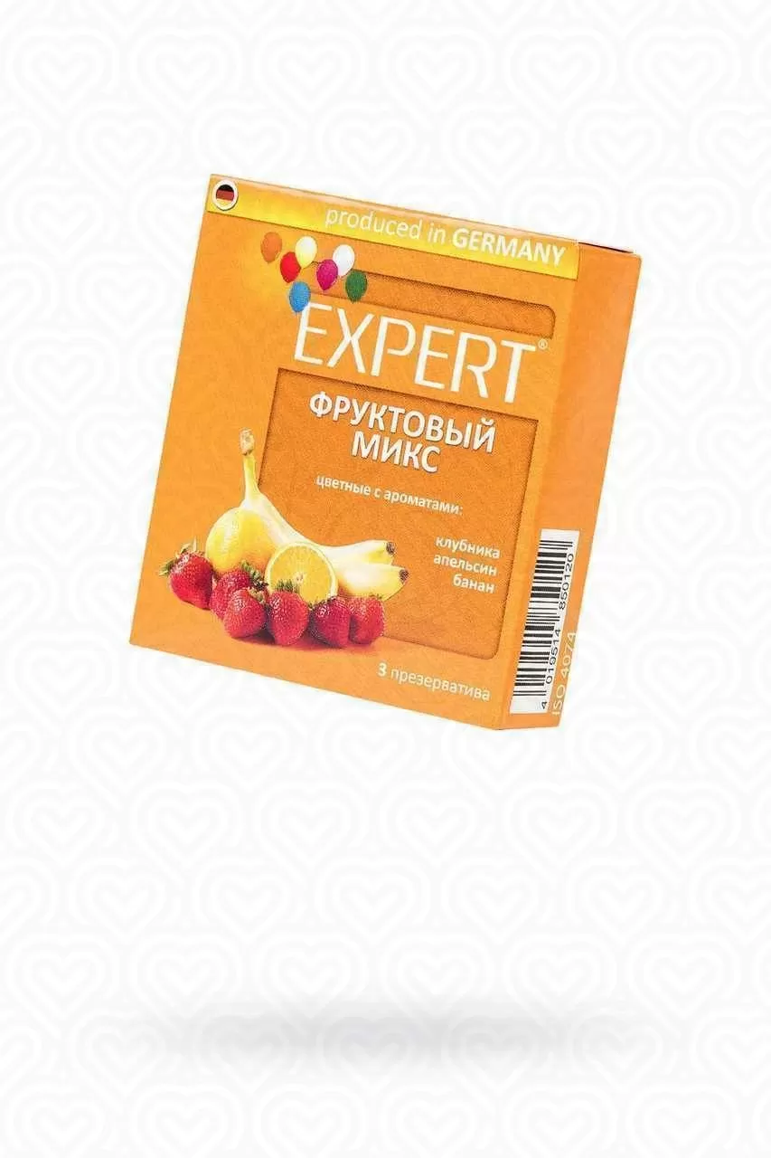 Презервативы EXPERT "Фруктовый микс" цветные с ароматом/клубника
