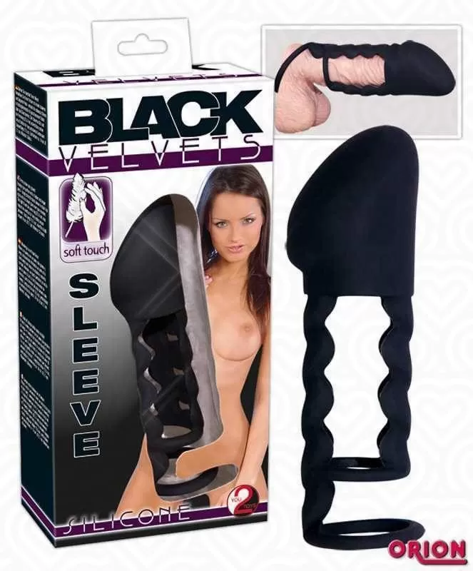 Насадка на пенис удлиняющая BLACK VELVET +1