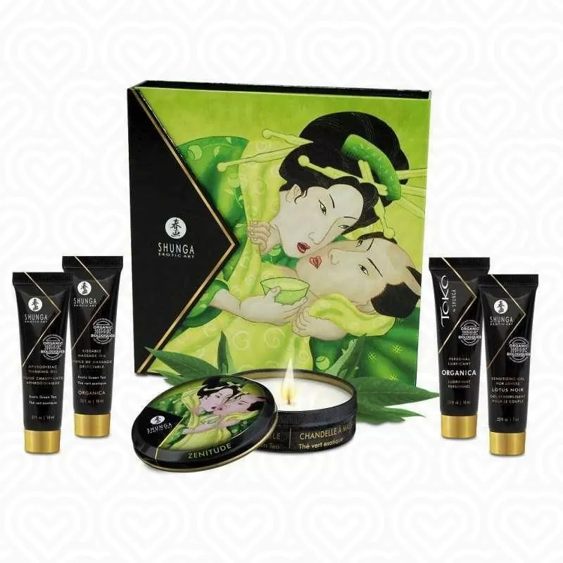 Набор подарочный Shunga GEISHA s SECRET Экзотический зеленый чай 5 предметов, серия Органика