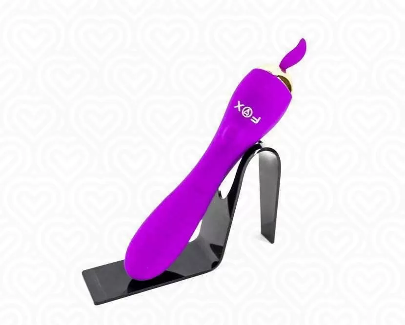 Вибромассажер FOX с язычком и Usb-Charge L-20см D-3