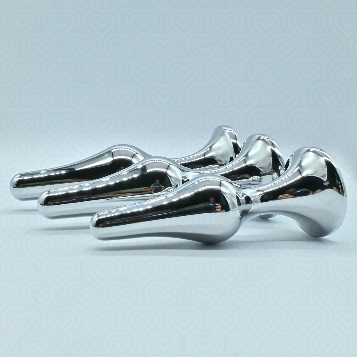 Анальная втулка Metal КОНУС Medium SILVER D-3см L-10см