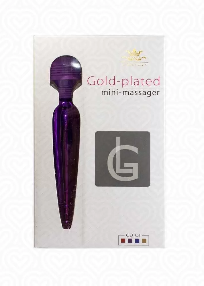 Вибромассажер LG GOLD-PLATED мини фиолетовый хром