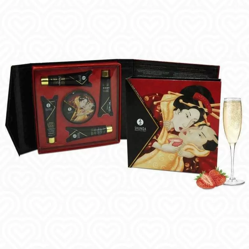 Набор подарочный Shunga GEISHA s SECRET Клубника и шампанское 5 предметов