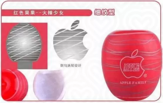 Яйцо для мастурбации APPLE силиконовое красное+любрикант