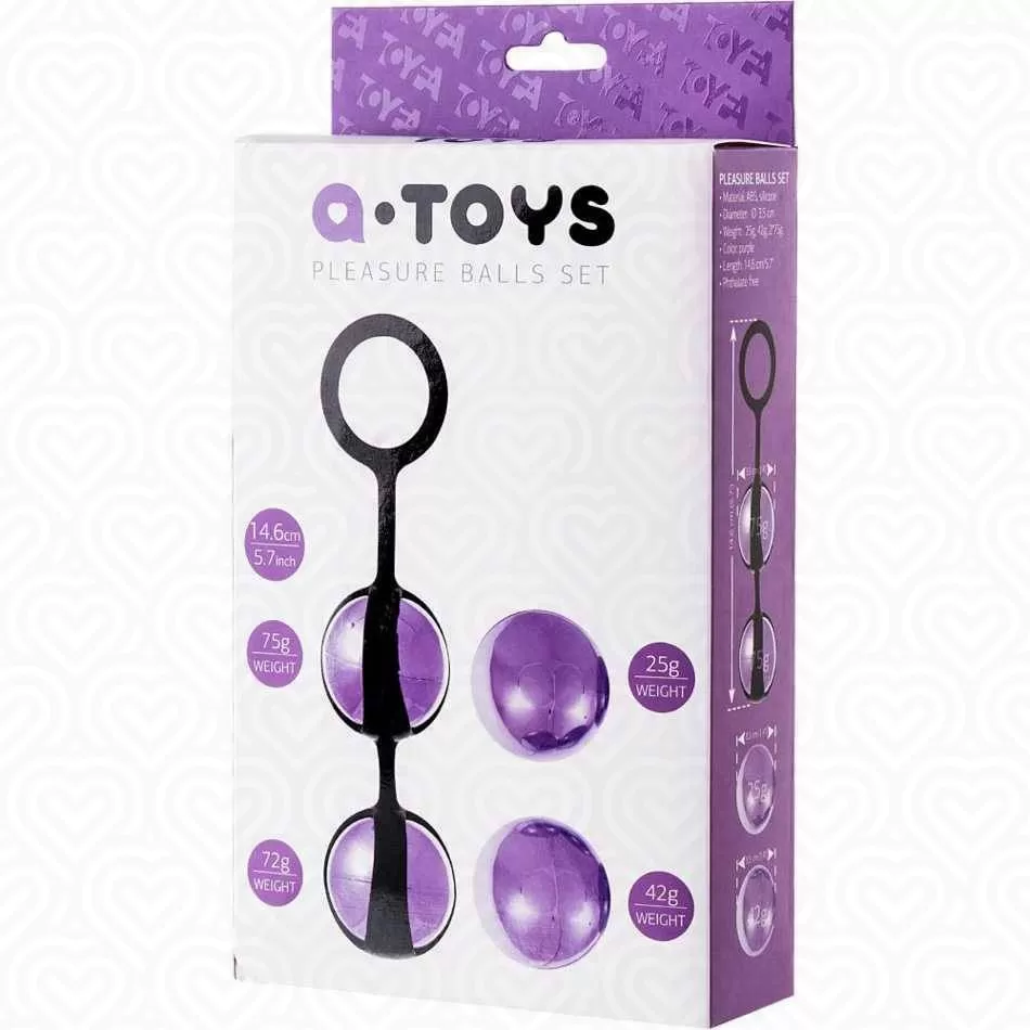 Набор вагинальных шариков ToyFa A-Toys 25/42/75/75гр /фиолетовый/ 4шт