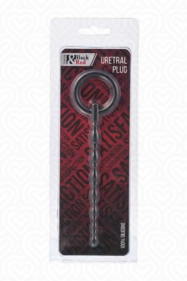 Уретральный плаг ToyFa Black/Red /черный/