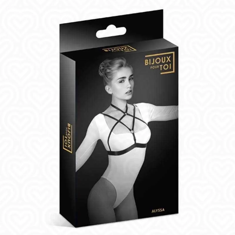Портупея из стреп лент Bijoux Pour Toi ALYSSA /черная/