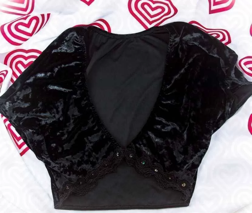 Накидка черная бархатная S/M