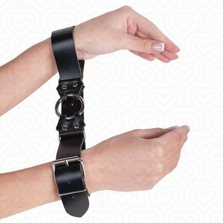 Бандаж руки и ноги Straps for bandage wrist and ancle кожаный черный