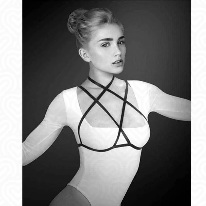Портупея из стреп лент Bijoux Pour Toi LOLA /черная/