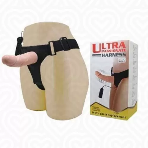 Виброфаллос на трусах ULTRA Passionate HARNESS телесный